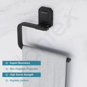Plantex 304 Stainless Steel Napkin Holder for Wash Basin/Towel Ring for Bathroom/Towel Hanger/Bathroom Accessories - Cute (Black)