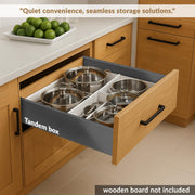 Plantex Tandem Box Drawer for Kitchen/Soft Close Tandem Box for Modular Kitchen/Tandem Basket/Load Capacity Upto 45 Kg - Grey (22 x 6 inch)