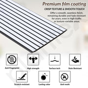 Plantex PVC Wall Panel/Louvers Panel for Wall/3d wall panel for Interior Wall Décor/Eco-Friendly Fluted Panel for Wall/- Pack of 3,Covers - 30 Sq. Ft (White and Black-12 Inch x 10 Ft)