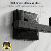 Plantex 304 Grade Stainless Steel Robe Hook/Cloth-Towel Hanger/Door Hanger/Hook/Bathroom Accessories - Squaro (Black)