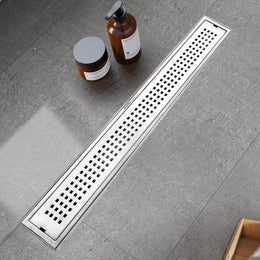 Plantex 304 Grade Stainless Steel Long Shower Drain/Floor Trap/Jali Removeable Grate/Lid for Bathroom and Kitchen (10 x 60 cm - Matt) (A424-Square)