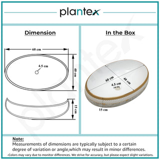 Plantex Tabletop Wash Basin for Bathroom/Designer Ceramic Basin/Countertop Vessel Sink Basin for Home/Hotel - (16016, White & Gold)