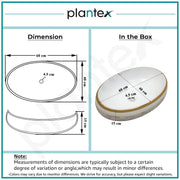Plantex Tabletop Wash Basin for Bathroom/Designer Ceramic Basin/Countertop Vessel Sink Basin for Home/Hotel - (16016, White & Gold)