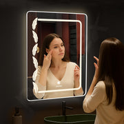 Plantex LED Bathroom Mirror with 3 Tone/Designer Mirror for Living Room/Bedroom/Dressing Room - Rectangle Shape (18 X 24 Inch)