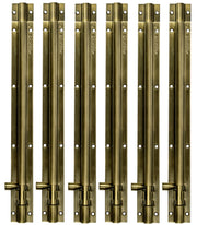 Plantex Stainless Steel 12 inch Tower Bolt/Tower Bolt for Home,Offices Doors and Windows/Tower Bolt for Main Door/Door Latch/Kundi/Chitakini/Door Latch for Windows (Brass Finish, Pack of 6)