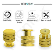 Plantex Knobs for Drawer/Drawer Knobs/Cabinet Knobs/Drawer knobs Handle/Pull-Push Knobs for Home/Office Drawers - Pack of 8 (Gold)