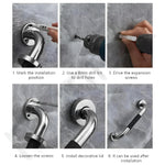 Plantex Stainless Steel Grab Bar for Toilet with Grip/14-inch Anti-Slip Handle for Bathroom Support - Pack of 1 (Chrome)