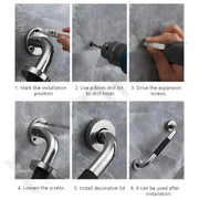Plantex Stainless Steel Grab Bar for Toilet with Grip/20-inch Anti-Slip Handle for Bathroom Support - Pack of 1 (Chrome)