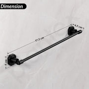 Plantex 304 Grade Stainless Steel Towel Rod/Towel Rack for Bathroom/Towel Bar/Hanger/Stand/Bathroom Accessories - Nipron (24 Inch - Black)