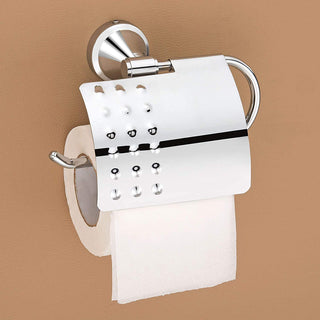 Plantex 304 Grade Stainless Steel Tissue/Toilet Paper Roll Holder Stand for washroom Bathroom Accessories Pack of 4, Niko (Chrome)