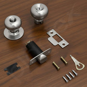 Plantex Bathroom Door Lock - Keyless Cylindrical Lock for Bathroom/Balcony/Tubular Door Knob/Handle (Without Key-Matt)