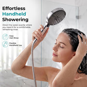 Plantex Hand Shower for Bathroom/6 Mode Multifunctional Shower/5-Inch ABS Plastic Silicone Handheld Shower Head/Easy Mode Switching – (Chrome, H-627)