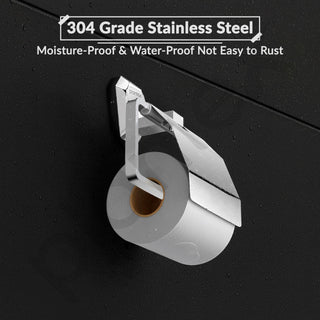 Plantex Toilet Paper Holder for Bathroom/304 Grade Stainless Steel Tissue Paper Roll Holder/Bathroom Accessories - Pack of 1 (PM-2410, Chrome)