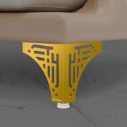 Plantex 4 Inch Sofa Legs for Bed Furniture/Sofa Legs for Table/Sofa Support Legs with Rubber Grip (Gold, 8 Pcs)