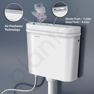 Plantex Flush Tank for Toilet with 10 Ltr Water Capacity/Dual Flushing Cistern for Bathroom/Polypropylene Toilet Flush Tank - Pack of 1 (Classic, White)