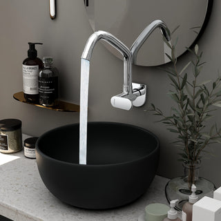 Plantex Pure Brass ORN-211 Single Lever Sink Cock with (360 Degree) Extended Swivel Spout for Kitchen/Bathroom Basin Faucet with Brass Wall Flange & Teflon Tape (Mirror-Chrome Finish)