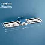 Plantex 304 Grade Stainless Steel Double Soap Holder for Bathroom/Dual Soap Case/Wall Mount Soap Holder/Bathroom Accessories - Pack of 1 (Regent, Chrome)