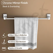 Plantex 304 Grade Stainless Steel 24 inch Towel Hanger/Holder for Bathroom/Single Towel Rod/Towel Bar/Towel Stand/Bathroom Accessories Pack of 1, Darcy (Chrome)