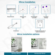Plantex Unframed Unframed Rectangle Mirror for Wall/Mirror with Beveled Smooth Edges/Mirror for Bathroom/Dressing Room/Living Room/Bedroom/Entryway - (18x12 Inch)