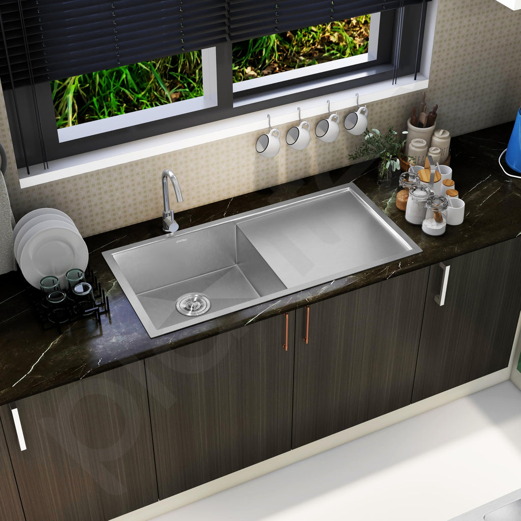 Plantex Stainless Steel Handmade Kitchen Sink/Single Bowl Sink For ...