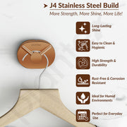 Plantex J4 Stainless Steel Clothes Hanger for Wall/Hangers for Bathroom/Robe Hook/Bathroom Accessories (PVD Rose Gold Finish) Onix