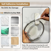 Plantex Self-Adhesive Towel Holder in Bathroom/Stainless Steel Towel Ring for Wash Basin/Round Towel Hanger for Wall- Pack of 1 (APS-5000, Chrome)
