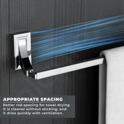 Plantex Towel Rod for Bathroom/Pure Brass Towel Hanger/24in Towel Holder/Bathroom Accessories - Pack of 1 (APS-RTO-01, Chrome)