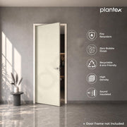 Plantex WPC Doors for Home (25 mm - Thickness)/Waterproof Bathroom Door/2.25x6.5 Feet Wooden Finished Door for Office/Balcony/Kitchen, Density-550 (27x78 inch)