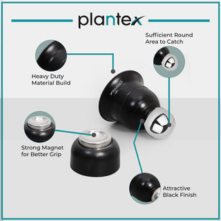 Plantex Door Magnet Stopper for Home/Gate Stopper for Main Door/Door Stopper Magnet/Magnetic Door Stopper - 3Inch (Black Finish)