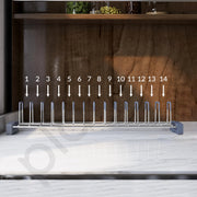 Plantex Plate Stand for Kitchen Cabinet/Stainless Steel Plate Rack for Kitchen/Rubber Grip Saucer Plates Stand/Tandem Box Accessories - ( Size-4 inches, Slot- 14, Pack of 1)