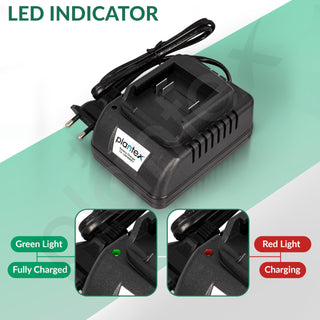 Plantex Battery Charger/Charging Currant 2 Ampier/Power Charger - 21V (FA-1201600ST, Black)