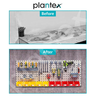 Plantex Metal Pegboard for Garages and Workshops - Tool Organizer and Storage Board - Hanging Pegboard 120 x 45 cm