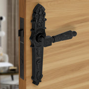 Plantex Heavy-Duty Door Lock Set -Main Door Lock Handle Set/6-Lever Lock Mechanism with 3 Years of Warranty/Mortise Lock with 3 Keys, Brass Lock Body & Cylinder(657- Black)