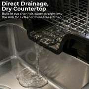 Plantex Dish Drying Rack/Stainless Steel Dish Drainer with Drainer Tray for Kitchen/Vessel Drainer Basket for Utensils/Plate Drying Rack - Chrome (58.5x44.5x23.5 Inch)