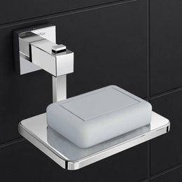 Plantex 304 Grade Stainless Steel/Soap Holder for Bathroom/Soap Holder/Soap Dish/Bathroom Accessories - Splash (Chome)