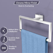 Plantex 304 Grade Stainless Steel Compact Napkin Holder for Wash Basin/Hand Towel Hanger/Napkin Holder/Bathroom Accessories - Benz (Chrome)