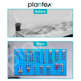 Plantex Metal Pegboard for Garages/Tool Organizer for Workshop/Storage Board/Hanging Tools Pegboard – (90 x 45 cm)