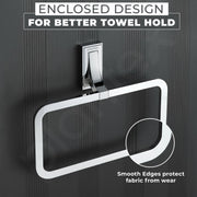 Plantex Towel Ring for Bathroom/Pure Brass Towel Holder/Towel Stand/Towel Hanger/Bathroom Accessories - Pack of 1 (APS-RTO-05, Chrome)