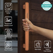 Plantex 14 Inch Main Door Handle for Wooden Doors, Pull-Push Handle, Accessories (Pack of 1, Rose Gold)