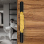 Plantex Door Handle/15 Inch Main Door Handle/Handle for Wooden Door/Pull-Push Door Handle/Door Accessories (Pack of 1, Black, Gold) 3 Years Warranty