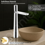 Plantex Pure Brass Basin Mixer Tap Hot & Cold/Single Lever Pillar Cock Water Tap for Wash Basin/Deck Mount - (7880-Chrome)