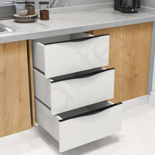 Plantex Profile Handle for Kitchen Cabinet/22 Inch Alluminium Drawer Profile Handle/Wardrobe Pull Handle for Home/Office/Hotel - Pack of 2 (Black)