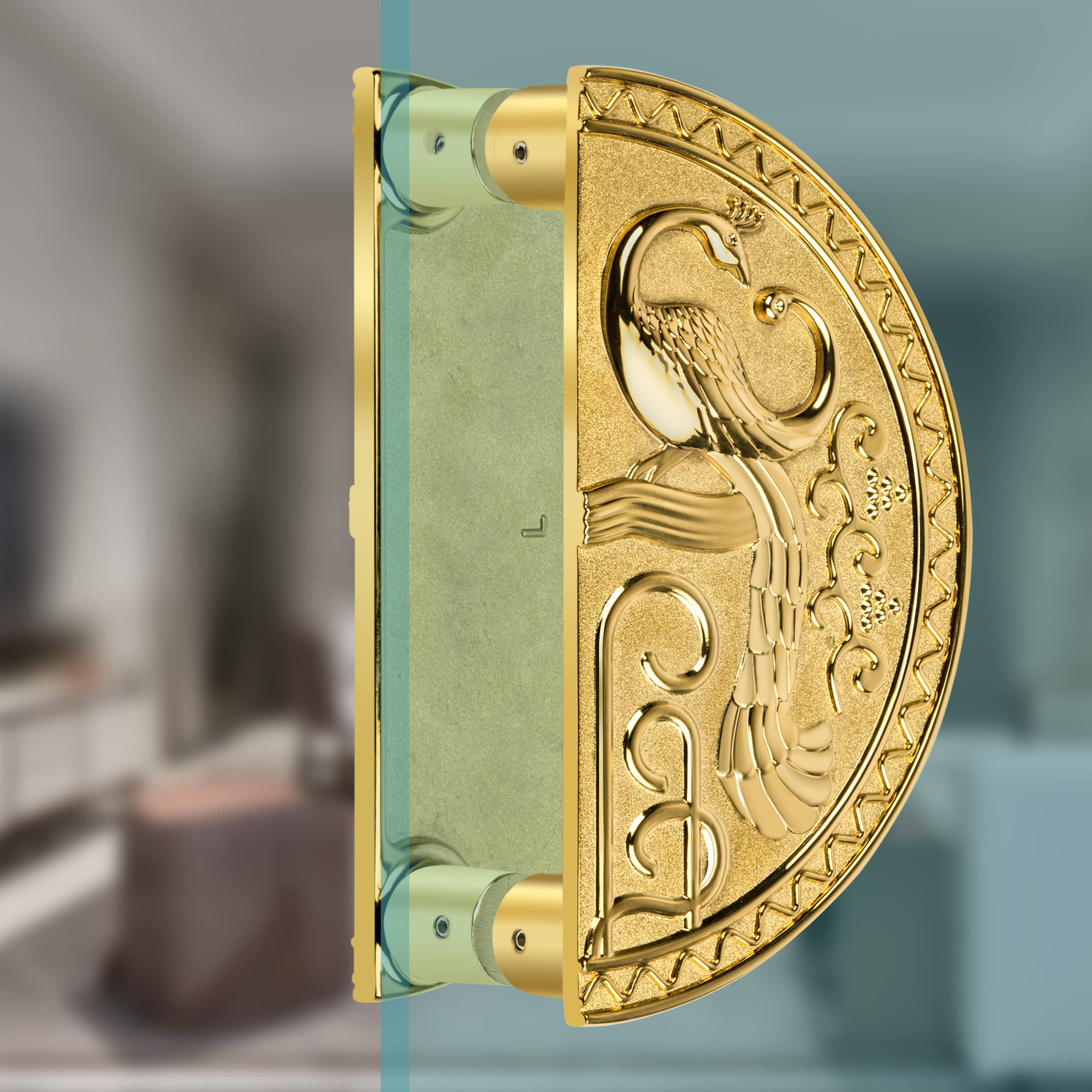 Plantex Zinc Heavy Duty Main Door Pull Handle - 8-Inches Round