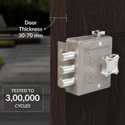 Plantex Brass Heavy Duty Dead Bolt Lock/Rim Lock Set/Trio Lock Dead Bolt For Home,Office,Hotel (Matt)