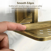 Plantex 304 Grade Stainless Steel Bathroom Soap Dish/Soap Holder/Soap Stand/Bathroom Accessories - Squaro (Brass Antique)