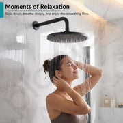 Plantex ABS Round Head Shower/10 Inch Overhead Rain Shower for Bathroom/Shower for Home/Hotel/Adjustable Shower Head for Bathroom - Pack of 1 (Black, D609)