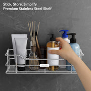 Plantex Stainless Steel Shelf/Rack/Organizer for Bathroom and Kitchen Accessories/Bathroom Shelf for Wall (Chrome-Silver)