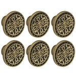 Plantex Knobs for Drawer/Round Drawer Knobs/Knobs for Cabinets/Pull-Push Knobs for Kitchen/Bedroom Drawer - Pack of 6 (DTK-301, Brass Antique)