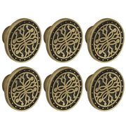 Plantex Knobs for Drawer/Round Drawer Knobs/Knobs for Cabinets/Pull-Push Knobs for Kitchen/Bedroom Drawer - Pack of 6 (DTK-301, Brass Antique)