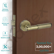 Plantex Heavy Duty Door Lock – Bathroom Door Lock/Mortise Keyless Handle Set for Home/Bathroom/Store Room/Balcony/Office with Baby Latch (603 - Brass Antique)